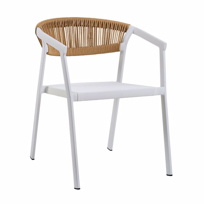 Varossi Cactus-TX Fusiko me Lefko Skeleto 900-317 Poluthrona Exoterikou Xorou 57x64.5x76cm