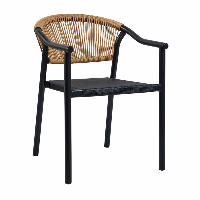 Varossi Aloha-TX Fusiko me Mavro Skeleto 900-318 Poluthrona Exoterikou Xorou 55.5x60.5x77.5cm