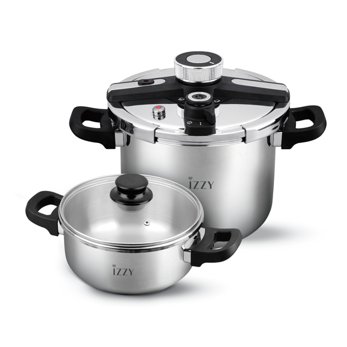 Izzy Gourmet Multi Set 9Lt + 5Lt Xutra Taxutitas kai Katsarola me kapaki (213181)