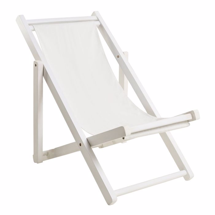 Varossi Luna Lefko me Lefkὀ Pani 901-017 Sezlongg 62 x 87-94 x 78.5-88cm