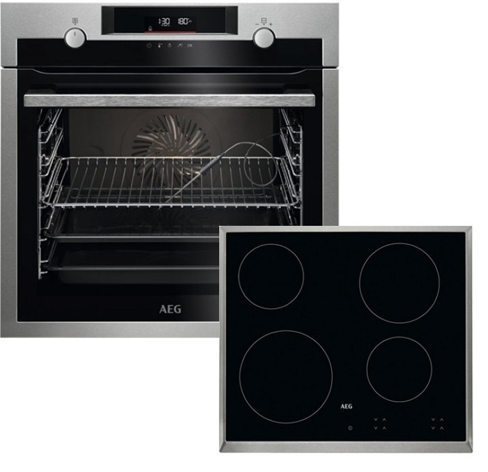 AEG BCE546360M + HK624000XB Entoixizomeno Set Ano Paggou