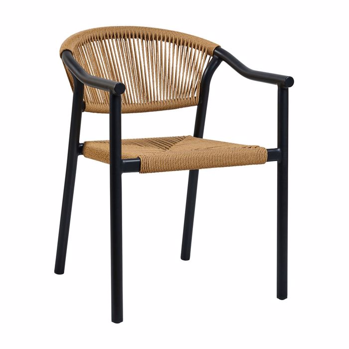 Varossi Aloha Fusiko me Mavro Skeleto 900-322 Poluthrona Exoterikou Xorou 55.5x60.5x77.5cm