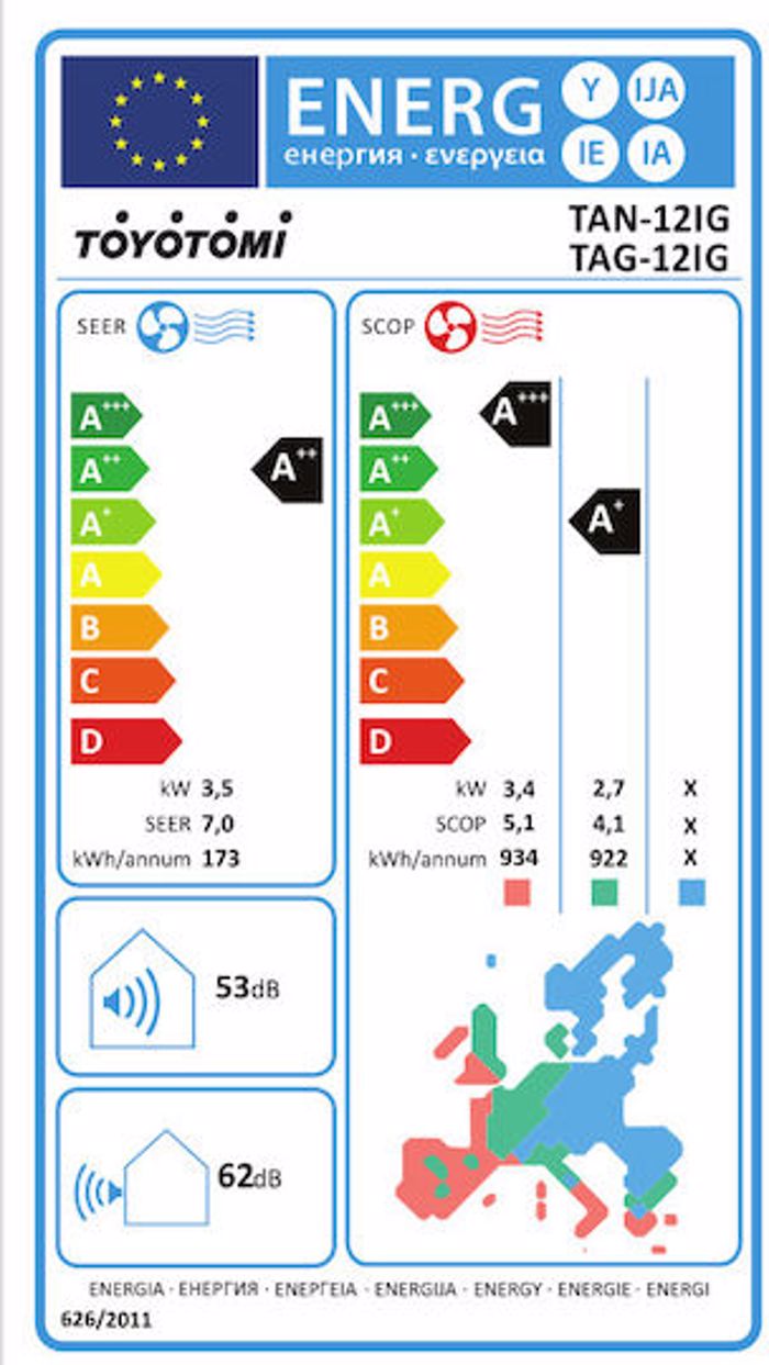 Toyotomi Ikigai Klimatistiko Inverter 12000 BTU A++/A+++ me WiFi kai Athorubi Leitourga