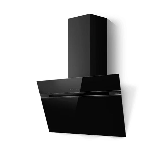 Elica STRIPE BL/A/80 Aporrofitiras Kaminada, P80ek, Wifi & Hob2Hood, B, Black Glass