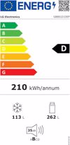LG Psugiokatapsuktis 375lt Total NoFrost u203xP59.7xB67.4ek. Mavros GBBSJ21DEP