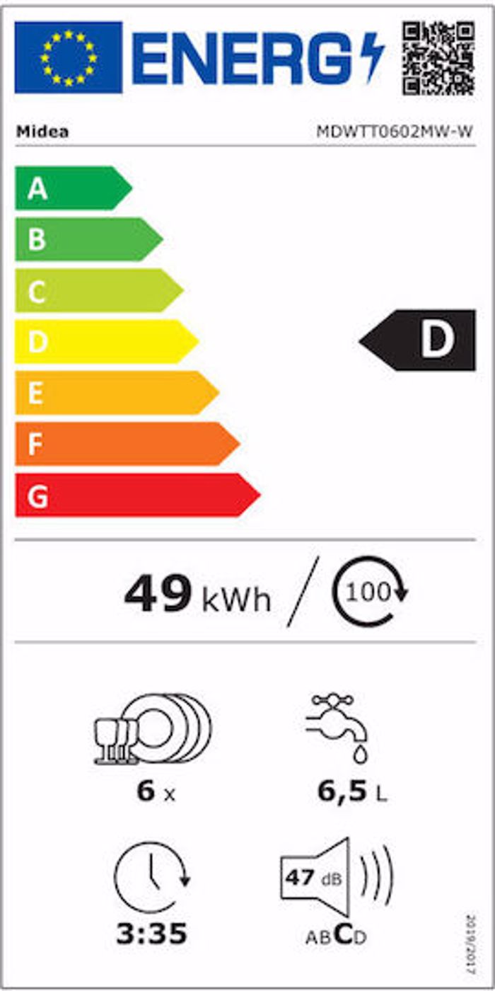 MIDEA PLuNTIRIO PIATON MDWTT0602MW-W ga 6 Serbitsia P55xY43.8ek. Lefko