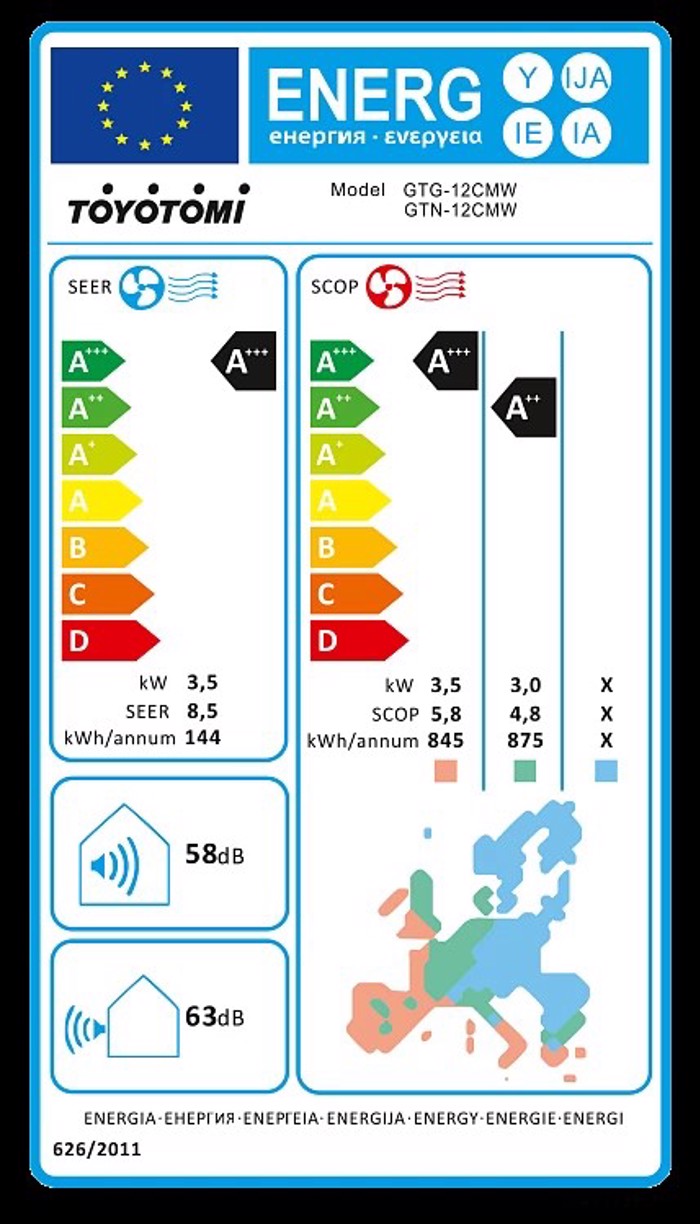 Toyotomi Gosai Klimatistiko Inverter 12000 BTU A+++/A+++me Ionisti kai WiFi Whisper White
