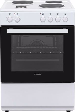 Hyundai HCMU24V-7260ES/W Κουζίνα Ηλεκτρική 72lt με Εμαγιέ Εστίες 60cm