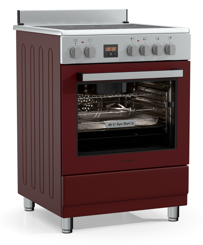 Hyundai HCVR24S-6060V/G Kouzina Ilektriki 60lt me Keramikes Esties 59.8cm