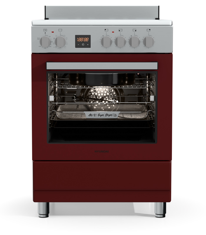Hyundai HCVR24S-6060V/G Kouzina Ilektriki 60lt me Keramikes Esties 59.8cm
