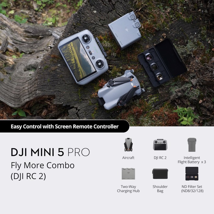 Drone DJI Mini 5 Pro Fly More Combo (DJI RC2)
