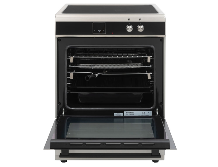 Hyundai HCIN23-7261I/XT me poluleitourgko fourno, epaggkes esties, xoritikotita fournou 69L, 9 leitourges psisimatos, mixanismo soublas. klasi A