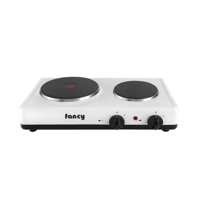 Epitrapezia ilektriki estia 2 zonon (2000w/1000w) Fancy 0014 lefki