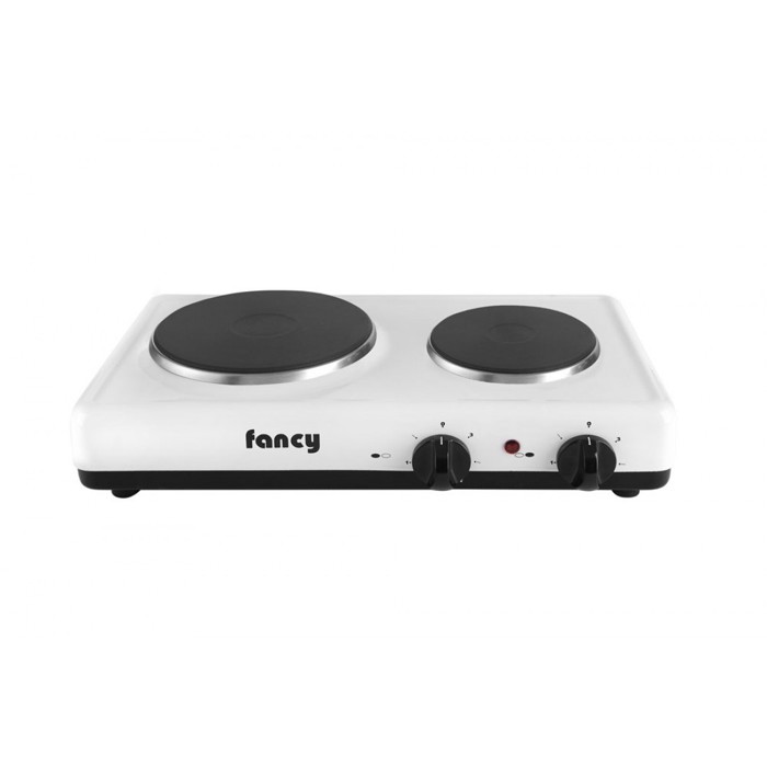 Epitrapezia ilektriki estia 2 zonon (1500w/1000w) Fancy 0012 lefki