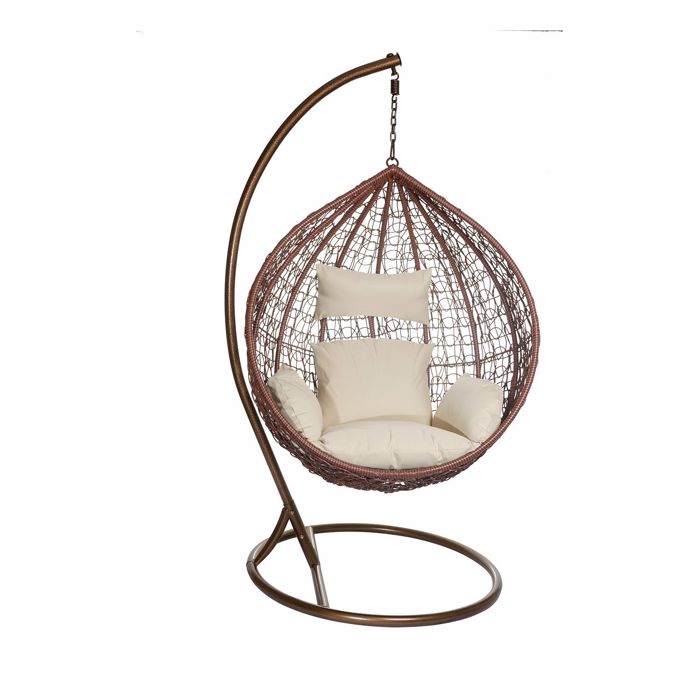 Varossi Olivia Brown 900-218 (Kounia-Folia Wicker Me Metalliko Skeleto)