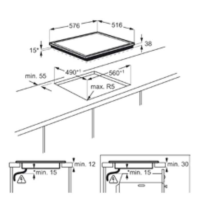 AEG HK624000XB (Aftonomi Keramiki Estia 4 Zonon 60cm)