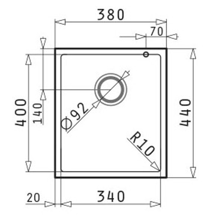 Pyramis Tetragon 1B 070065411 (upokathimenos Neroxutis apo Sunthetiko Ganiti M38xP40cm)