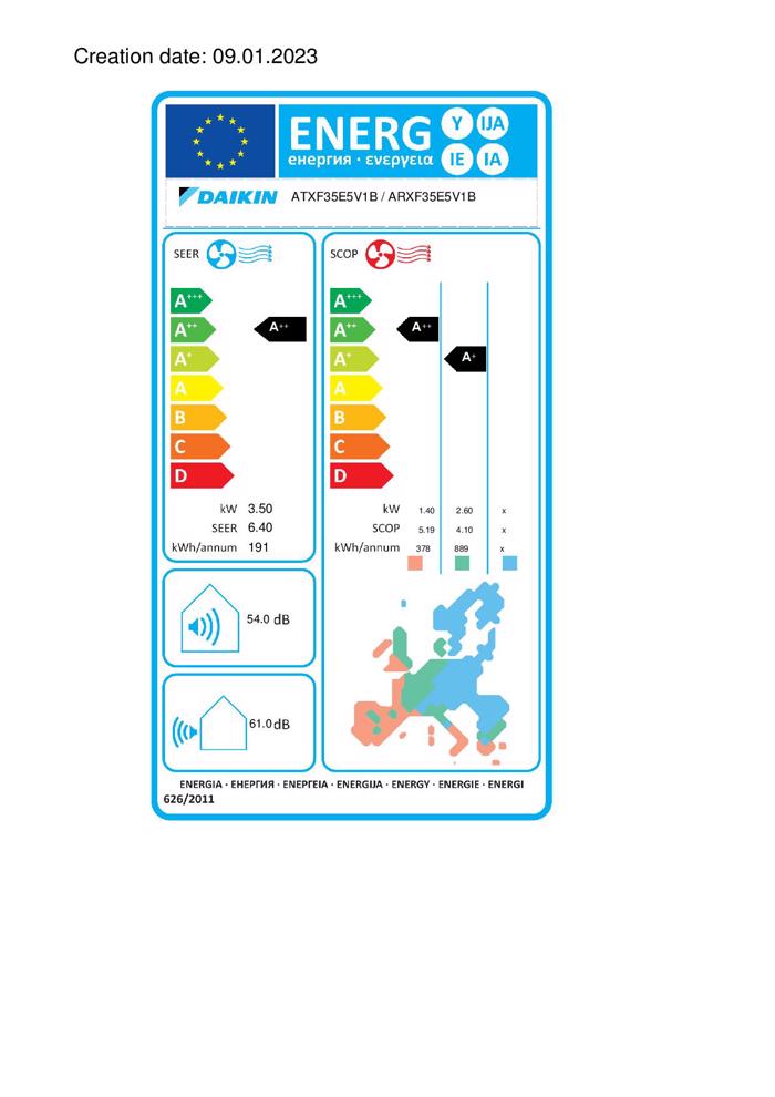 Daikin Siesta Sensira Pro ATXF35E/ARXF35E (A/C Inverter 12000 BTU R32 WiFi Ready)