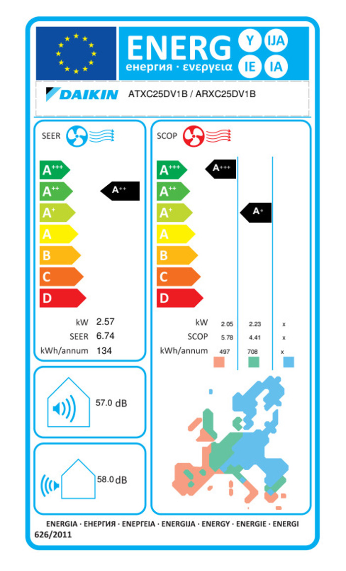 Daikin Siesta Sensira ATXC25D/ARXC25D (A/C Inverter 9000 BTU R32 WiFi Ready)