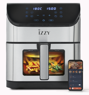 Izzy IZ-8229 Digital XL WiFi 224317 (Φριτέζα Αέρος 8lt) - Δώρο 30τμχ Αντικολλητικά Χαρτιά 1 Χρήσης