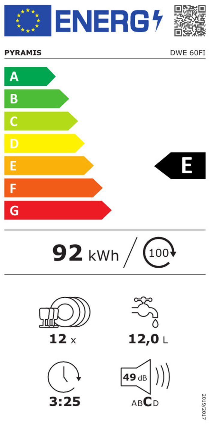 Pyramis DWE 60FI 033000605 (Pliros Entoixizomeno Pluntirio Piaton 60cm)