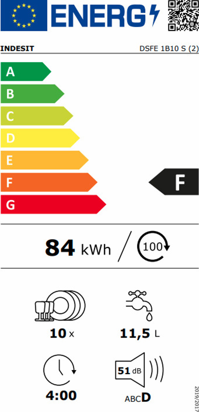 Indesit DSFE 1B10 S (Elefthero Pluntirio Piaton 45cm)