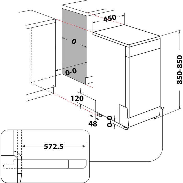 Whirlpool WSFO 3O34 PF X (Elefthero Pluntirio Piaton 45cm)