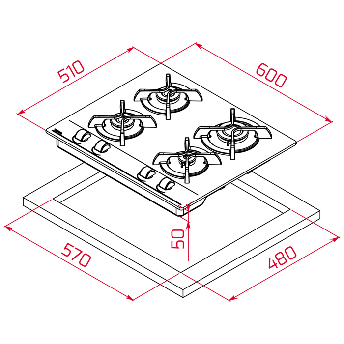 Teka GBC 64000 KBA 112580042 (Entoixizomeni Estia Aeriou 4 Zonon)