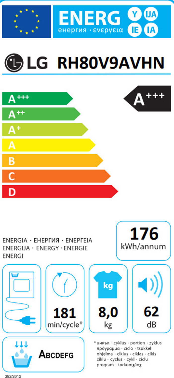 LG RH80V9AVHN (Stegotirio Rouxon A+++  8kg)