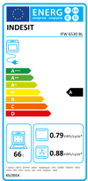 Indesit IFW 6530 BL (Entoixizomenos Fournos 66lt)