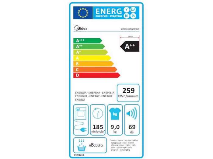 Midea MD200H90W/W-GR (Stegotirio Rouxon 9kg A++) - 3 ETIS EGuISI