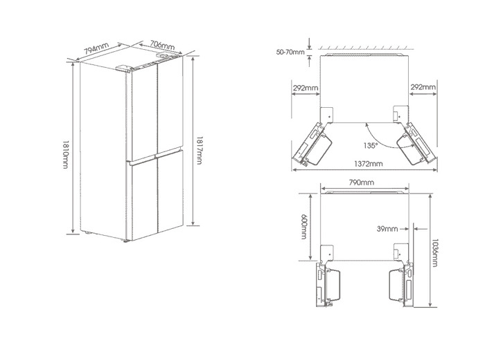 Hisense RQ563N4SI2 (Psugio Ntoulapa 181.7x79.4x70.6cm) - 5 ETIS EGuISI