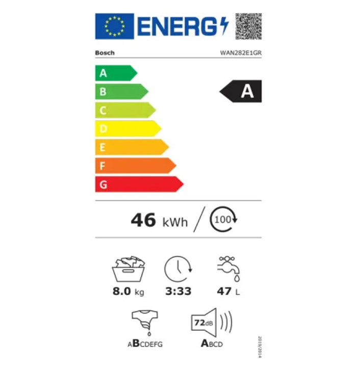 Bosch WAN282E1GR Pluntirio Rouxon 8kg 1400 Strofon