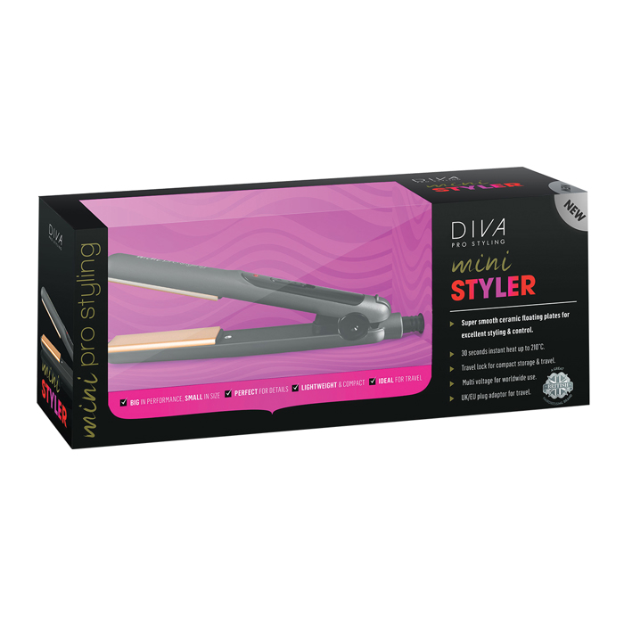 Diva Pro Styling Pro219 Mini Styler (Epangelmatiko Sidero Mallion 210°C)