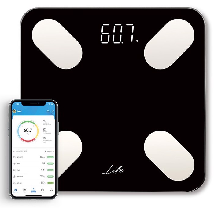 Life Petite Smartweight BT 221-0219 (Zugria Baniou me Lipometriti & Bluetooth Eos 180kg)