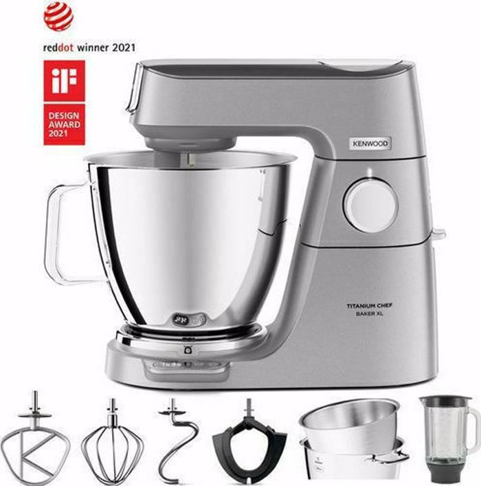  Kenwood KVL85.124SI Titanium Chef Baker XL (Kouzinomixani 1200W me Anoxeidoto Kado 7lt)