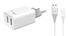 Powertech PT-775 2xUSB White (Fortistis Spitiou & Kalodio micro USB)