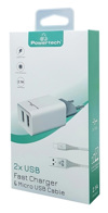 Powertech PT-775 2xUSB White (Fortistis Spitiou & Kalodio micro USB)