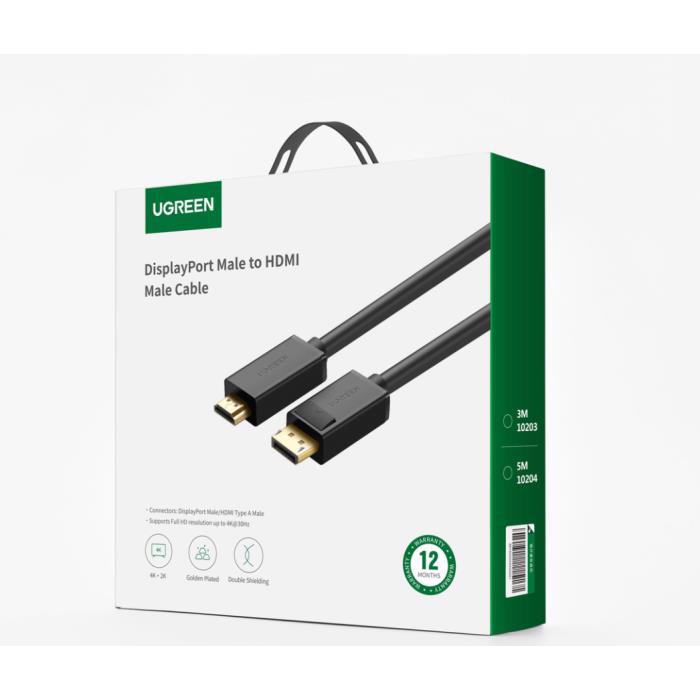 Ugreen DP101 10238 1m (Kalodio DisplayPort male - HDMI male)