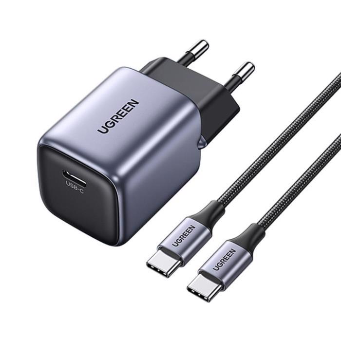 Ugreen CD319 25257 30W Fortistis Spitiou USB-C me Kalodio USB-C 1m