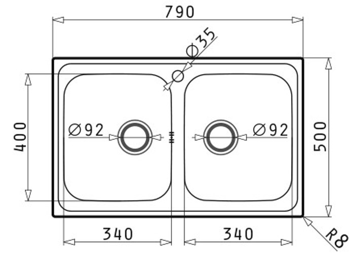 Pyramis Athena Extra 2B 107153101 (Enthetos Neroxutis Inox Gyalismeno M79xP50cm)