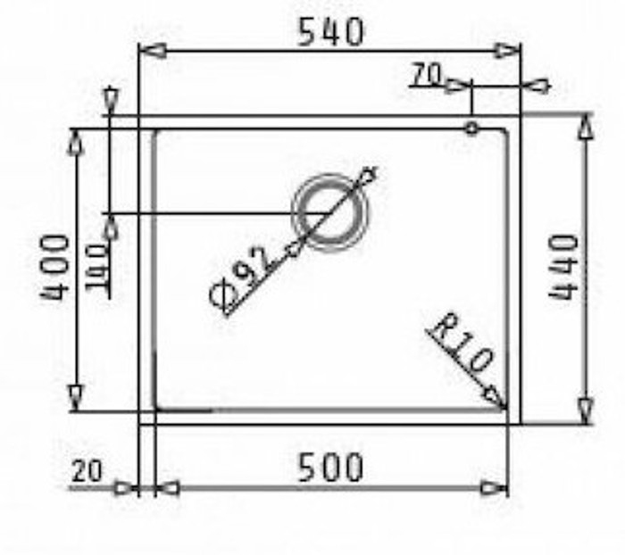 Pyramis Tetragon 1B 070066611 (upokathimenos Neroxutis apo Sunthetiko Ganiti M50xP40cm)