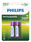 Philips R6B2A260 (Epanafortizomenes Bataries AA HR6 Mignon 2600mAh 1.2V 2tmx)