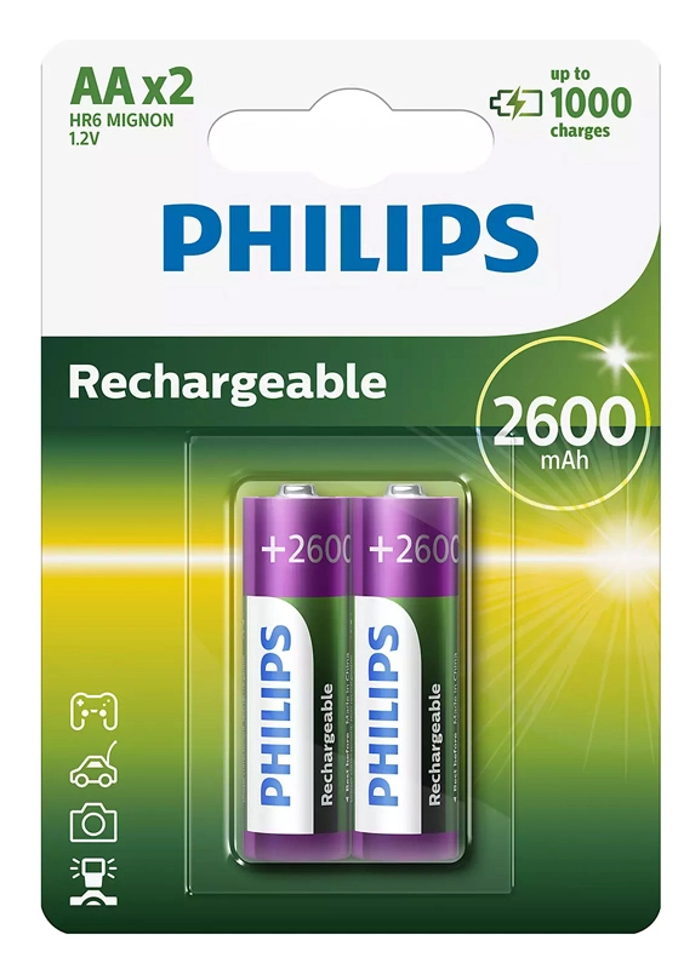 Philips R6B2A260 (Epanafortizomenes Bataries AA HR6 Mignon 2600mAh 1.2V 2tmx)