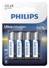 PHILIPS LR6E4B/10 Ultra (Alkalikes Bataries upsilis Apodosis AA 4tmx)