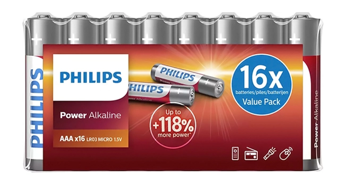 Philips LR03P16F/10 (Alkalikes Bataries AAA 16 Temaxia)